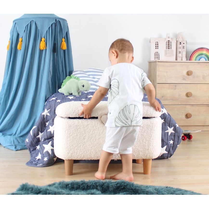 Pufe PIXI 37x61 cm branco