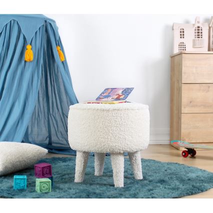 Pufe PIXI diâmetro 38 cm branco