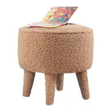 Pufe PIXI, diâmetro 38 cm, castanho
