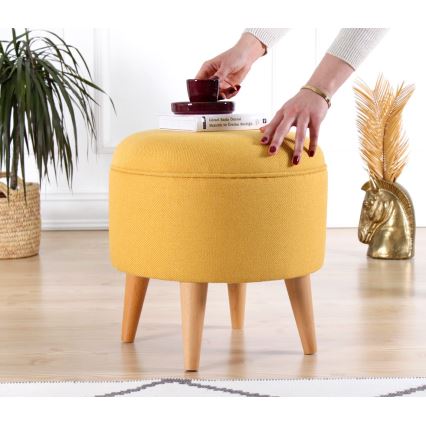 Pufe PIXI Ø 40 cm amarelo