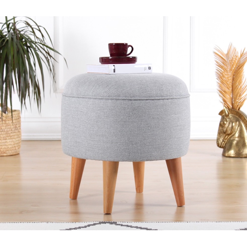 Pufe PIXI Ø 40 cm cinzento