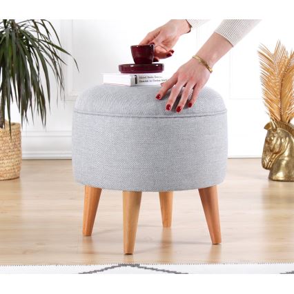 Pufe PIXI Ø 40 cm cinzento