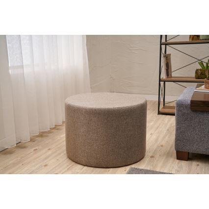 Pufe RABO, diâmetro 58 cm, castanho