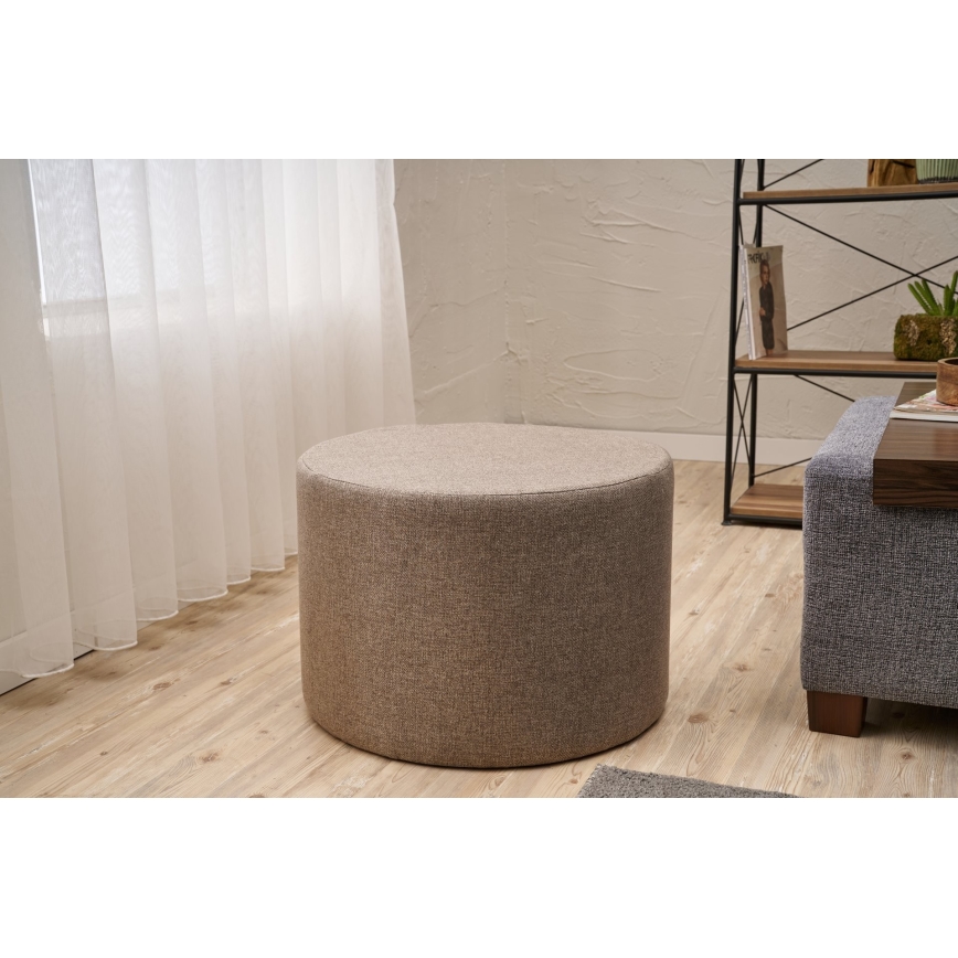 Pufe RABO, diâmetro 58 cm, castanho