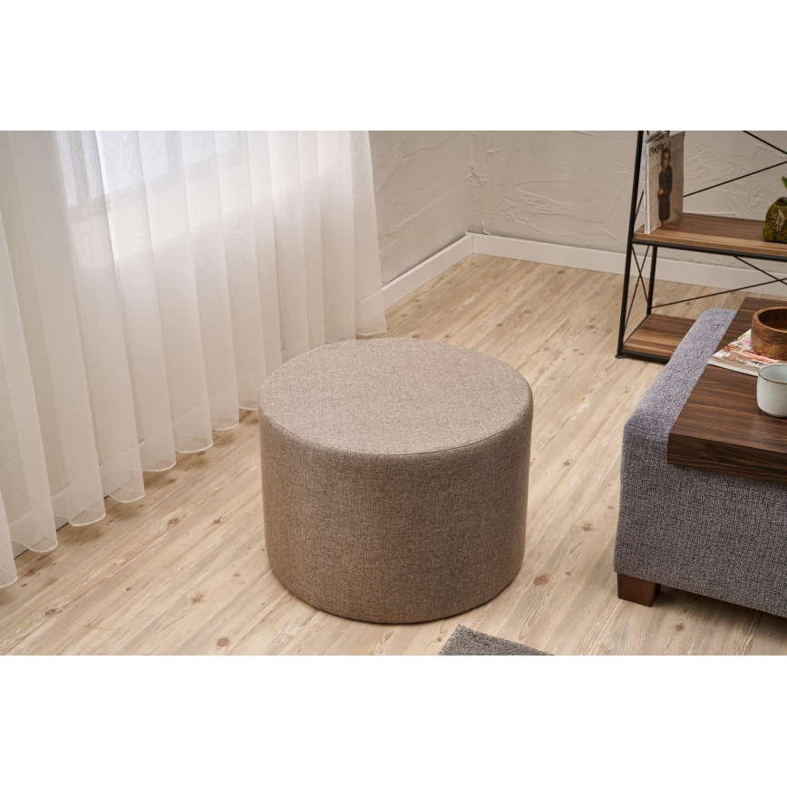 Pufe RABO, diâmetro 58 cm, castanho