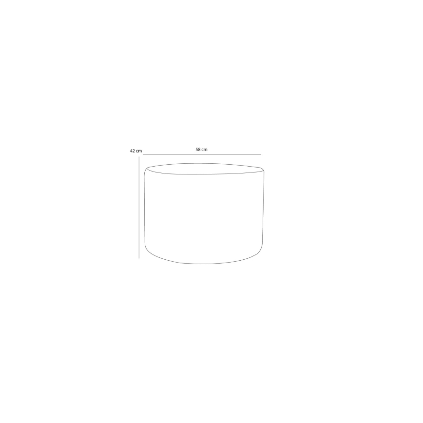 Pufe RABO, diâmetro 58 cm, creme