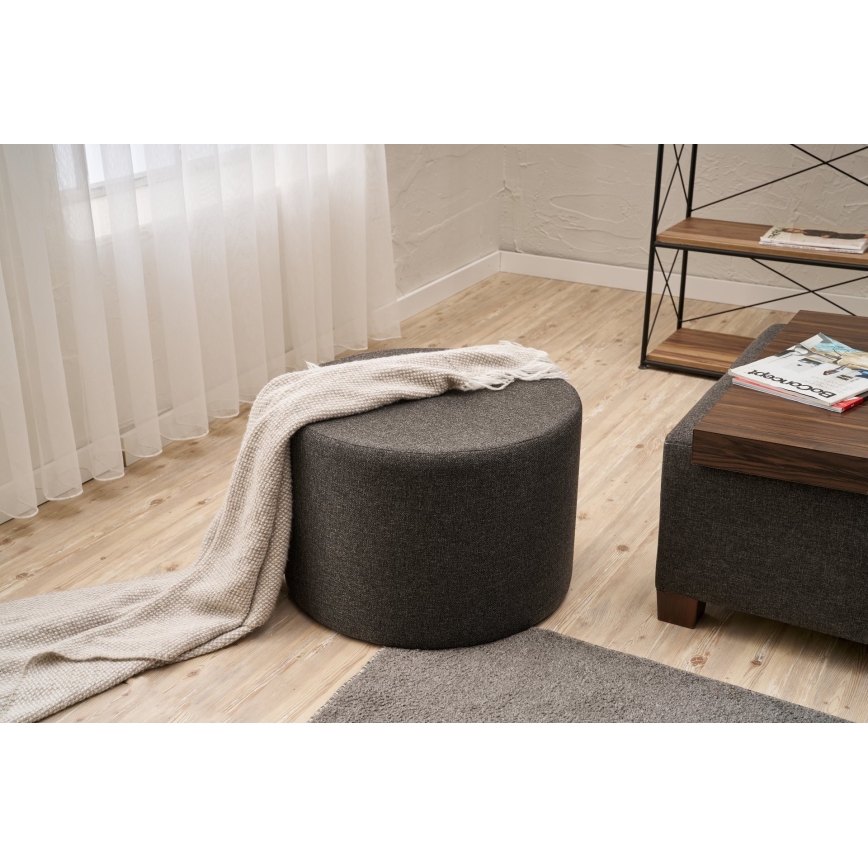 Pufe RABO Ø 58 cm antracite