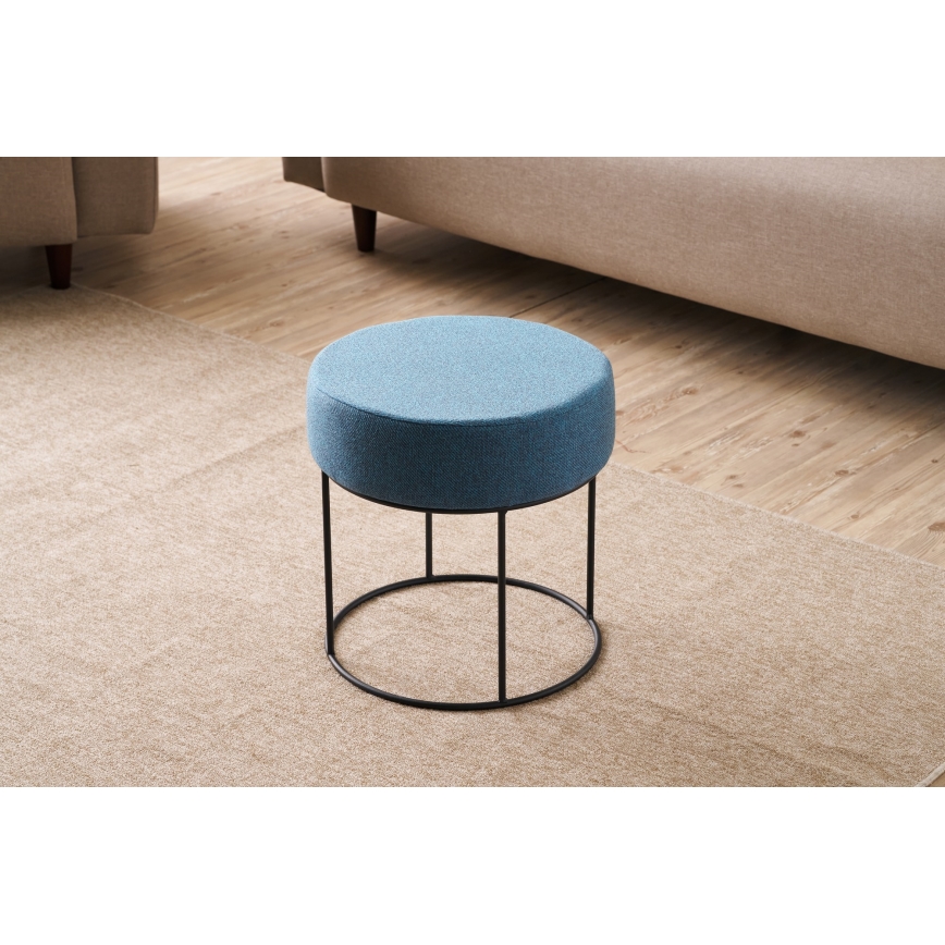 Pufe RELO, diâmetro 40 cm, azul