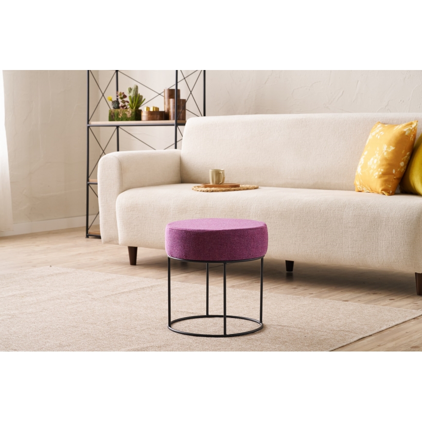 Pufe RELO, diâmetro 40 cm, rosa