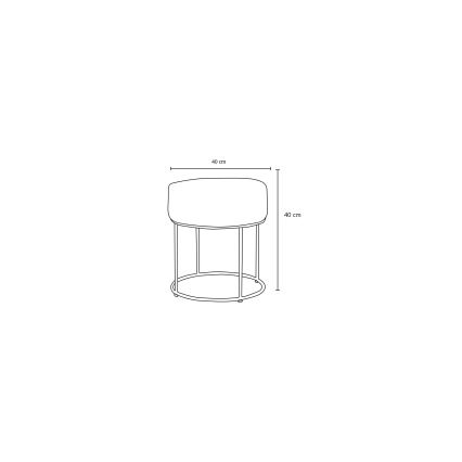 Pufe RELO, Ø 40 cm, antracite