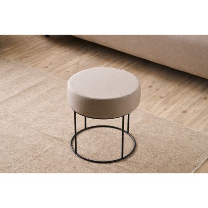 Pufe RELO Ø 40 cm bege