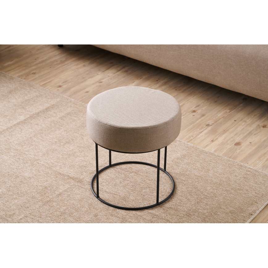 Pufe RELO Ø 40 cm bege