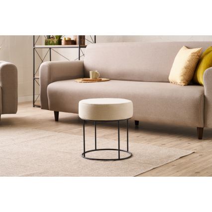 Pufe RELO Ø 40 cm creme