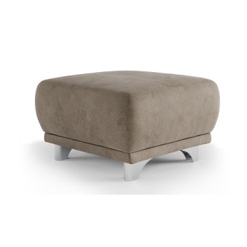 Pufe RIMINI 66x66 cm castanho