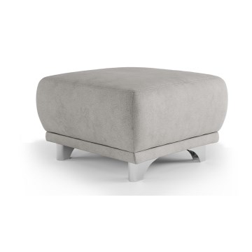 Pufe RIMINI 66x66 cm cinzento claro