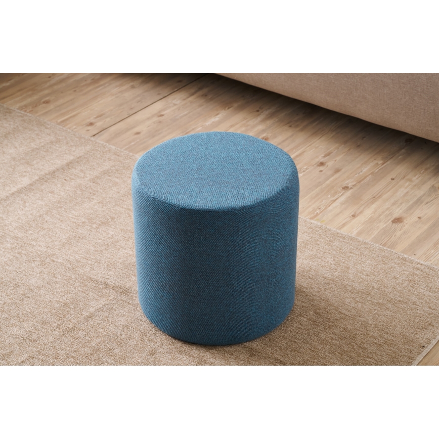 Pufe RONDO, diâmetro 40 cm, azul