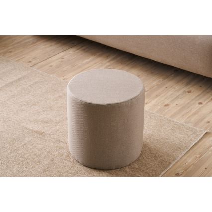 Pufe RONDO, diâmetro 40 cm, bege