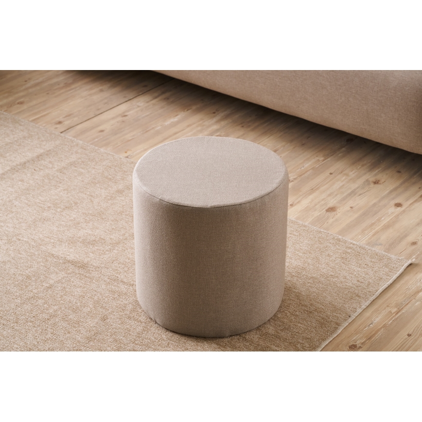 Pufe RONDO, diâmetro 40 cm, bege
