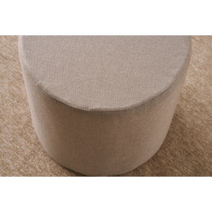 Pufe RONDO, diâmetro 40 cm, bege