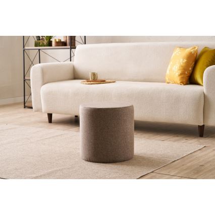 Pufe RONDO diâmetro 40 cm castanho