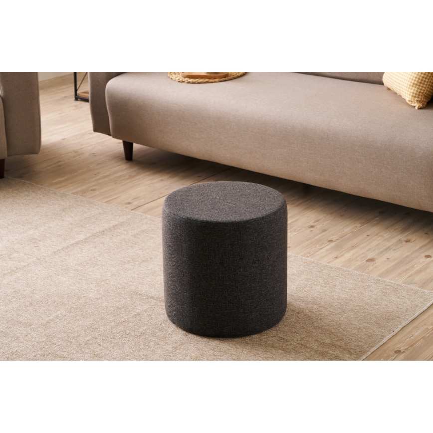 Pufe RONDO Ø 40 cm, castanho escuro