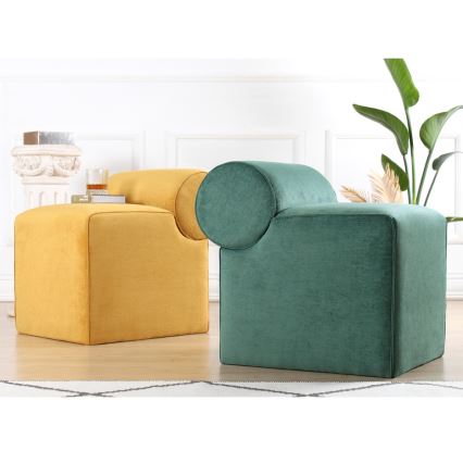 Pufe TIKI 47x45 cm amarelo