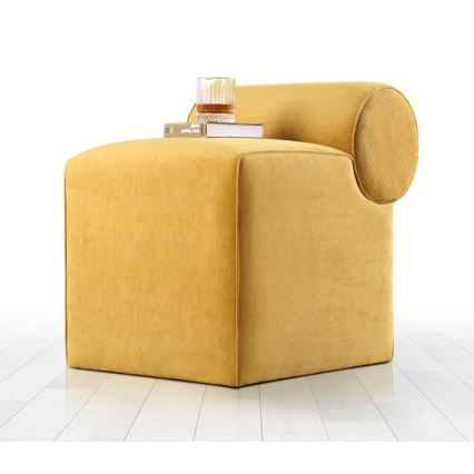Pufe TIKI 47x45 cm amarelo