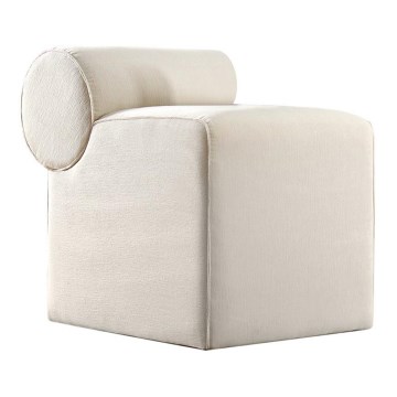 Pufe TIKI 47x45 cm creme