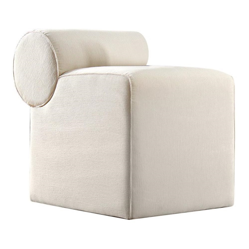 Pufe TIKI 47x45 cm creme