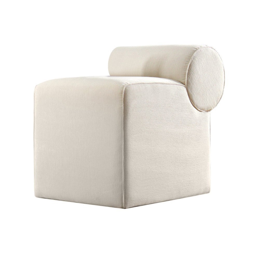 Pufe TIKI 47x45 cm creme