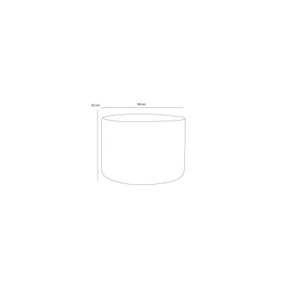 Puff RABO Ø 58 cm, cinzento