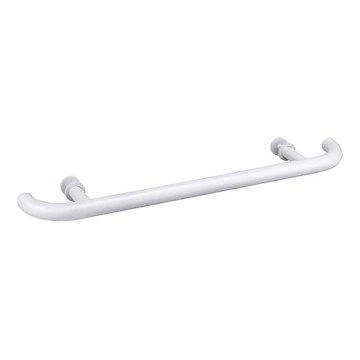 Puxador de porta 70x4 cm aço inoxidável/branco