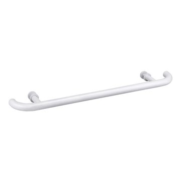 Puxador de porta 80 x 4 cm inox/branco
