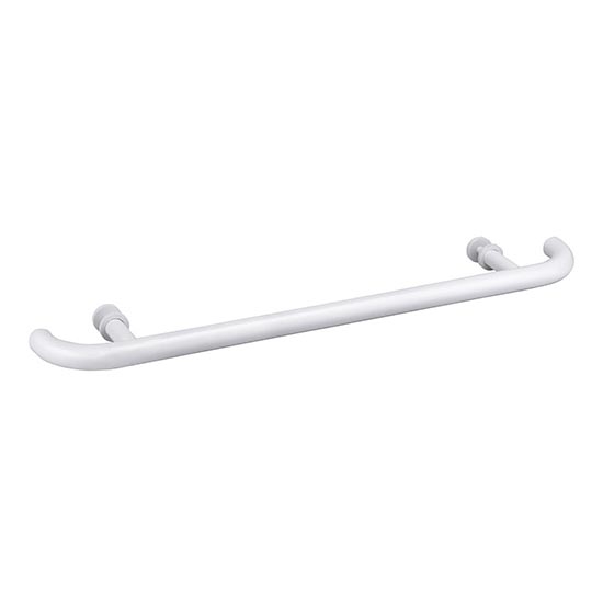 Puxador de porta 80 x 4 cm inox/branco