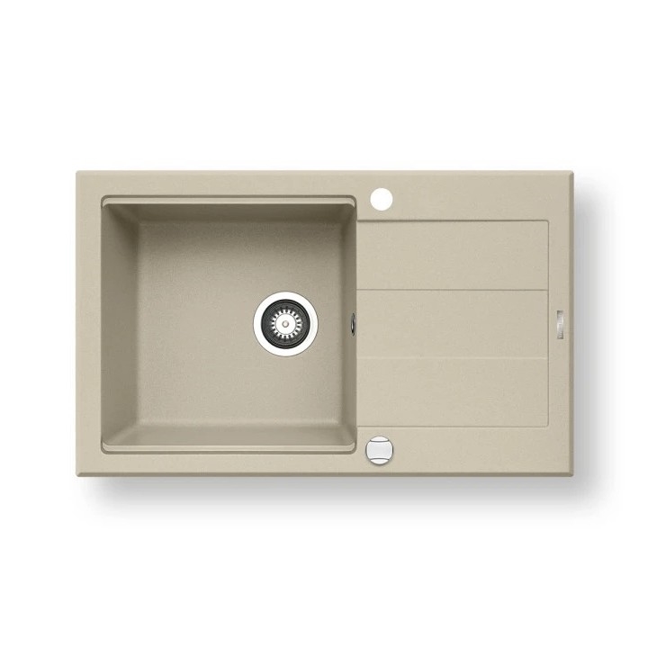Pyramis 70083601 - Pia de cozinha SPARTA PLUS LUX 78x48 cm granito/bege