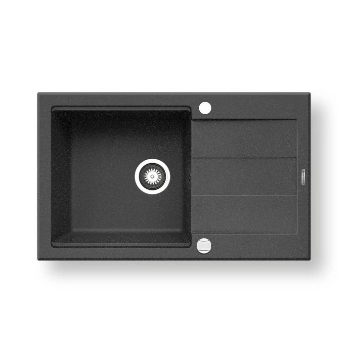 Pyramis 70083701 - Lava-loiça de cozinha SPARTA PLUS LUX 78x48 cm granito/preto