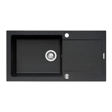 Pyramis 70089601 - Pia de cozinha MIDO 100x50 cm granito/preto
