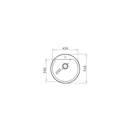 Pyramis 70106911 - Lava-loiça de cozinha ALAZIA diâmetro 51 cm granito/preto