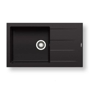 Pyramis 70217801 - Pia de cozinha ATHLOS 86x50 cm granito/preto mate