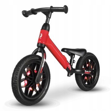 QPlay - Bicicleta de empurrar com LED iluminações sobre rodas SPARK vermelho