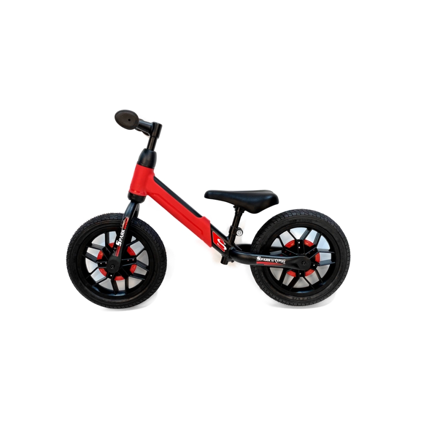 QPlay - Bicicleta de empurrar com LED iluminações sobre rodas SPARK vermelho