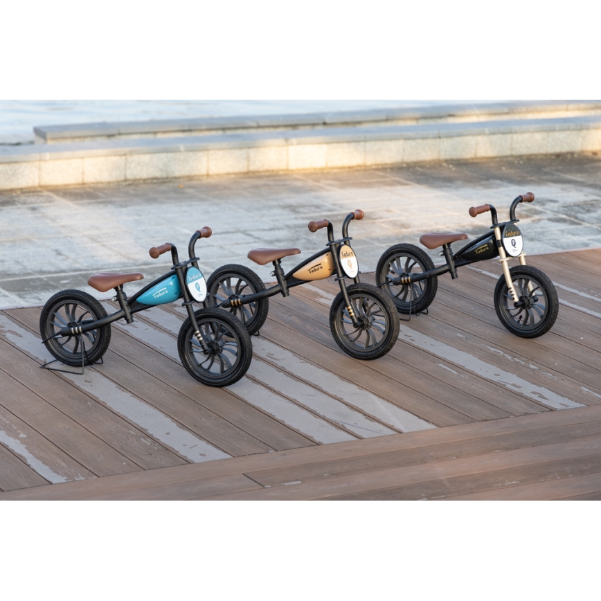 QPlay - Bicicleta de empurrar FEDURO preto/bege
