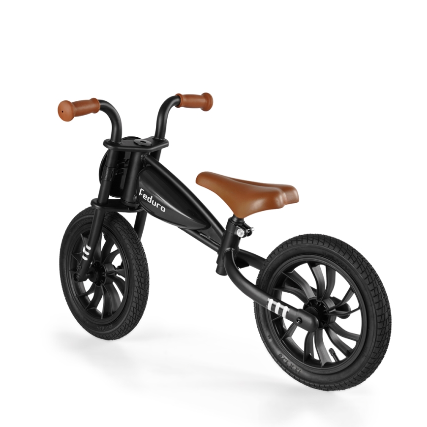 QPlay - Bicicleta de empurrar FEDURO preto/castanho