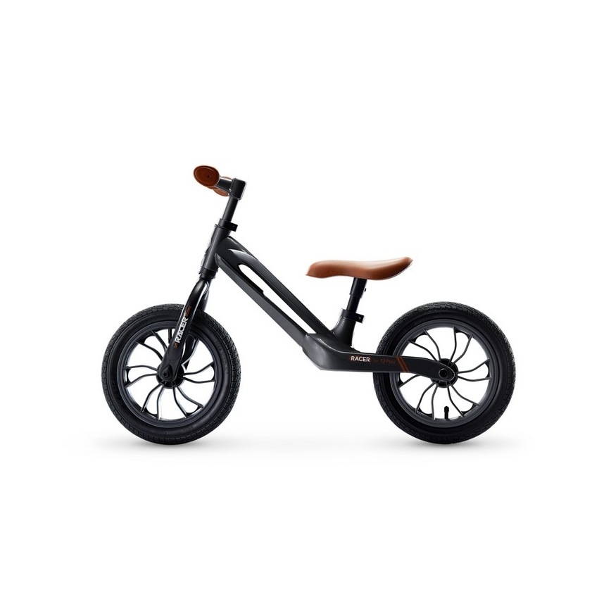 QPlay - Bicicleta de empurrar RACER AIR preto/castanho