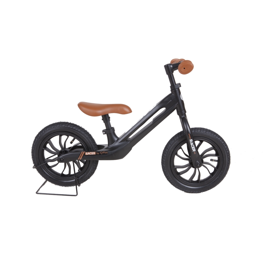 QPlay - Bicicleta de empurrar RACER AIR preto/castanho