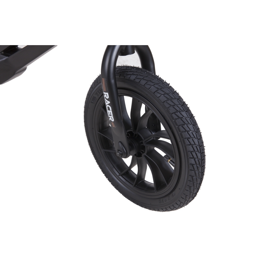 QPlay - Bicicleta de empurrar RACER AIR preto/castanho
