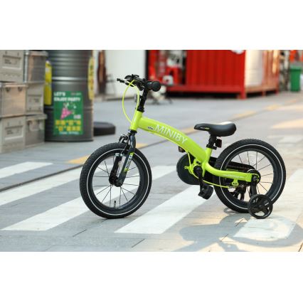 QPlay - Bicicleta para crianças 14" MINIBY 3em1 verde