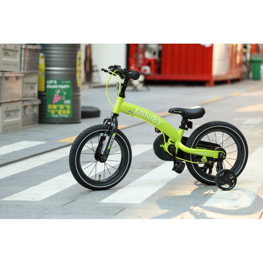 QPlay - Bicicleta para crianças 14" MINIBY 3em1 verde