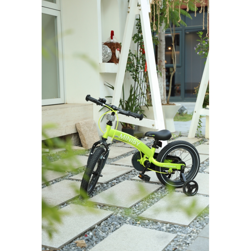 QPlay - Bicicleta para crianças 14" MINIBY 3em1 verde