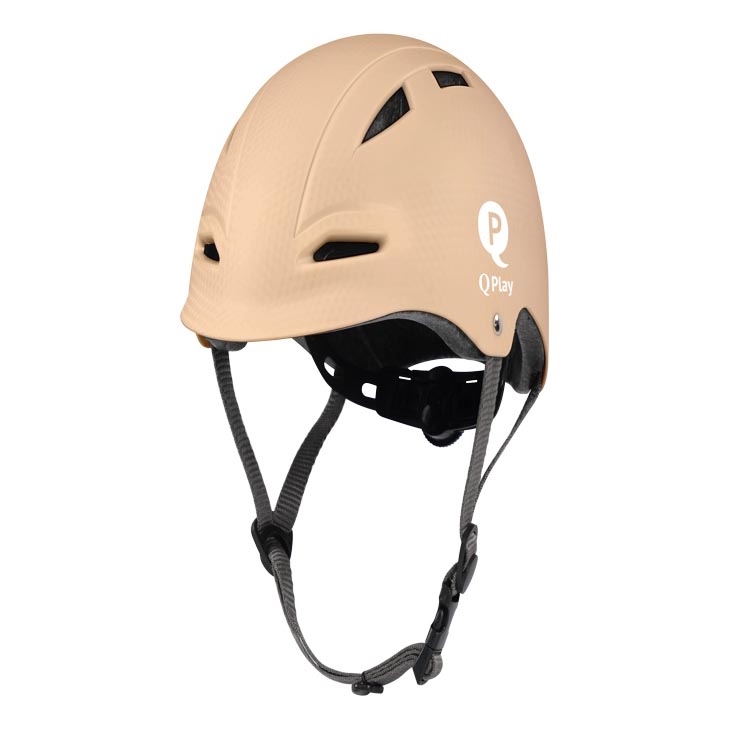 QPlay - Capacete infantil MANBO, tamanho S, bege